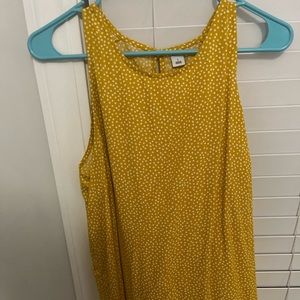 Old Navy Tank Top Yellow Polka Dot